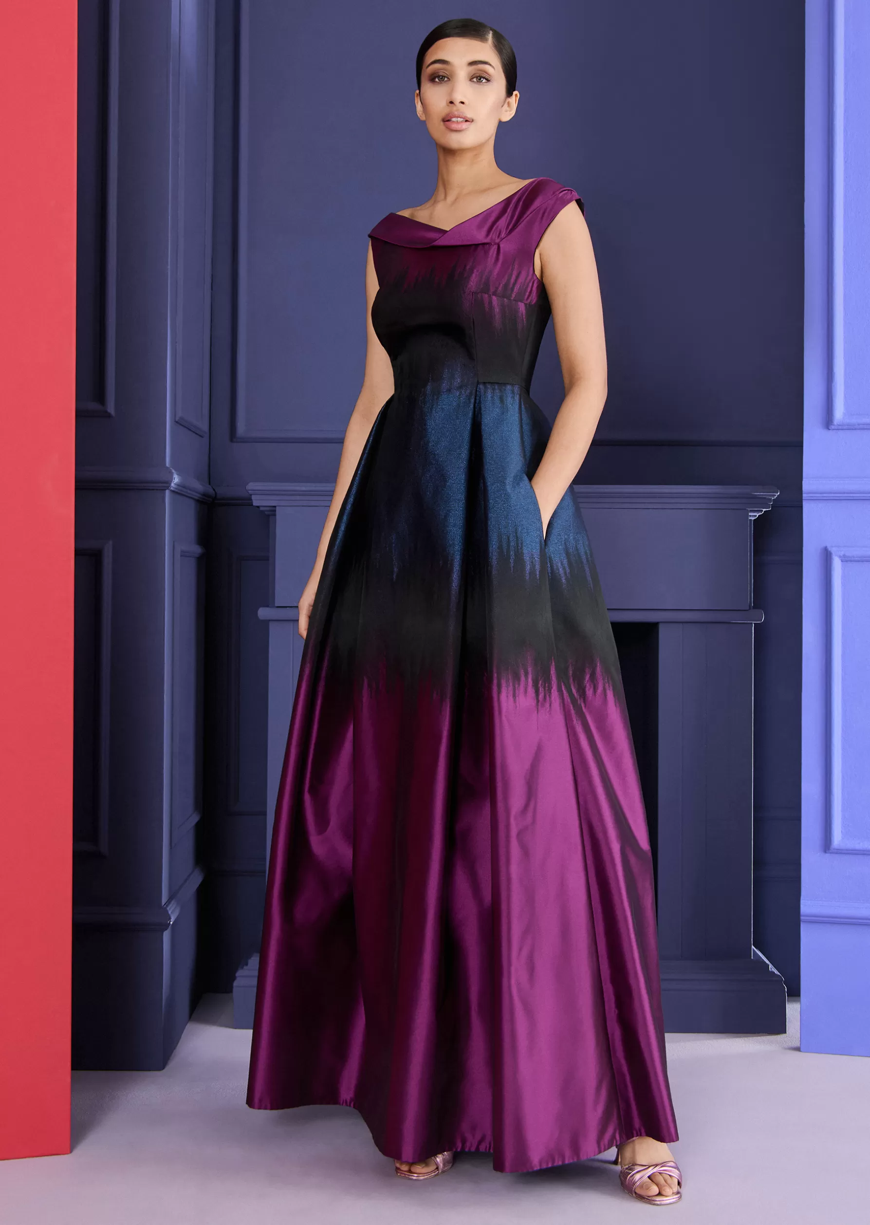 Long Dresses-Talbot Runhof Ball Gown Lozana3 Fuchsiapink