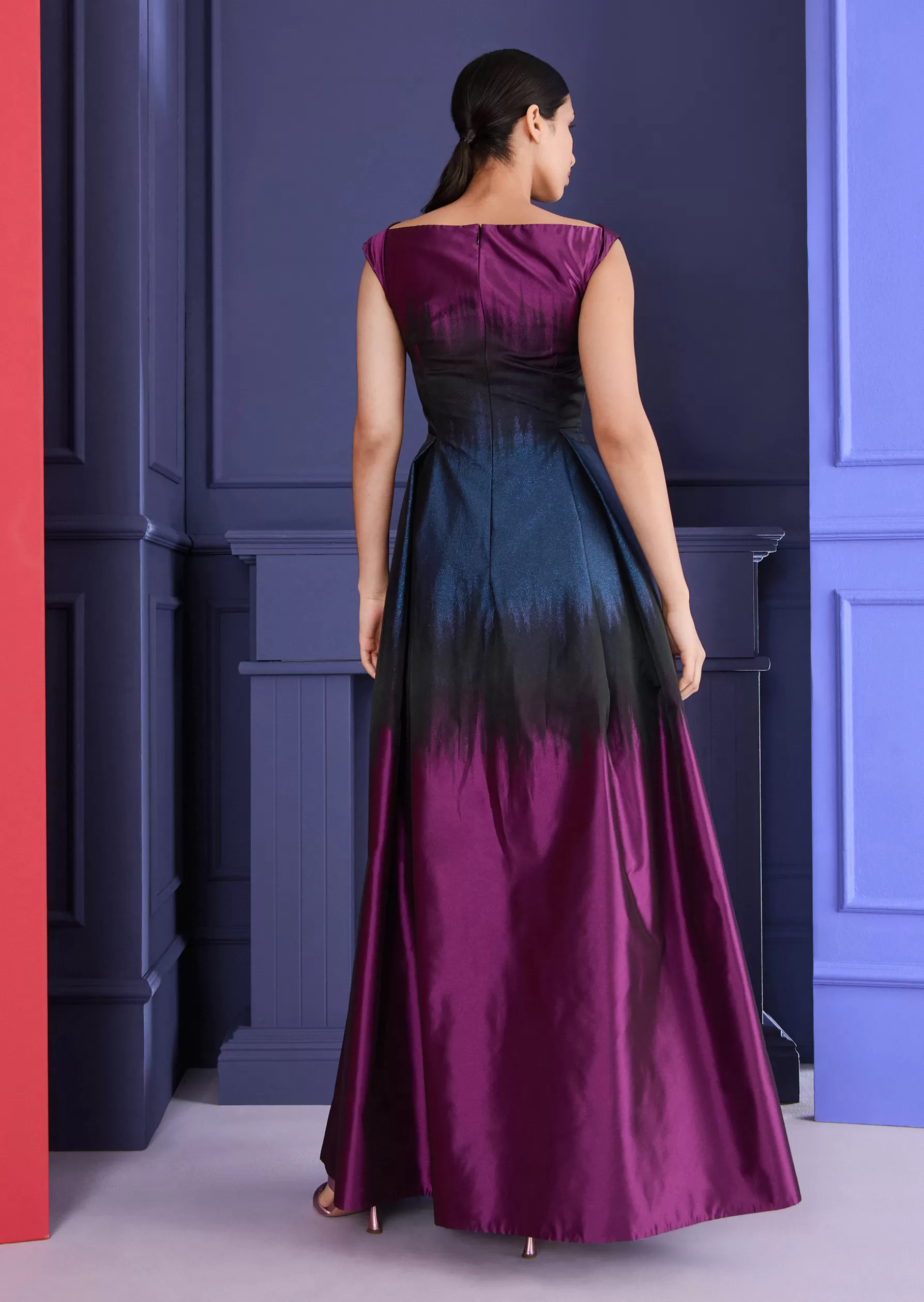 Long Dresses-Talbot Runhof Ball Gown Lozana3 Fuchsiapink