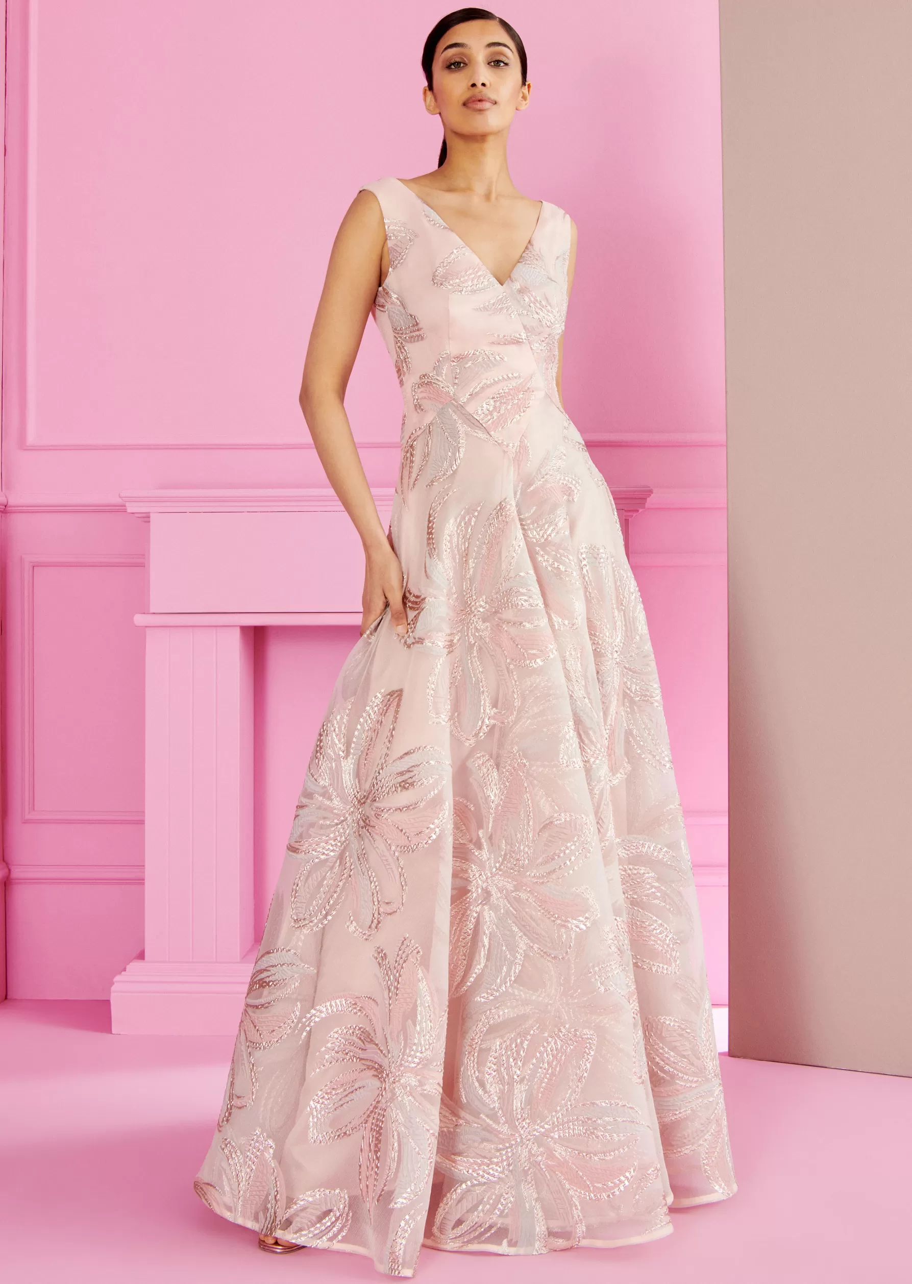 Long Dresses-Talbot Runhof Ball Gown Tottori9 Marble