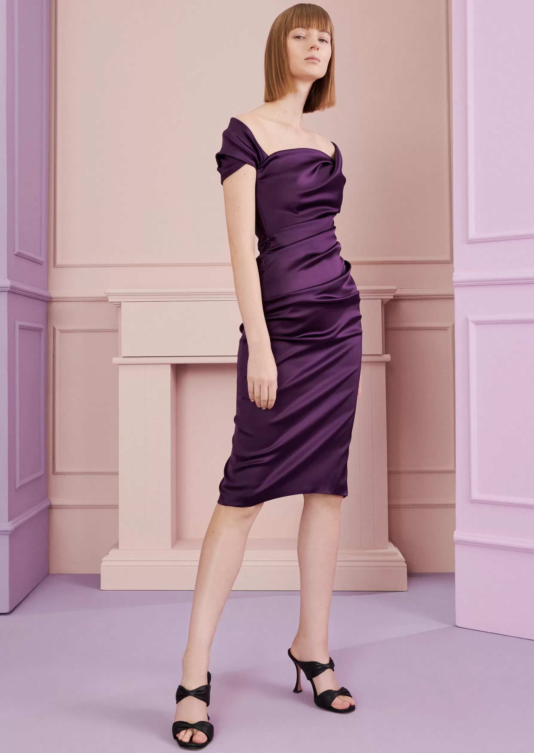 Classics-Talbot Runhof Cocktail Dress Donavan5 Claretpurple