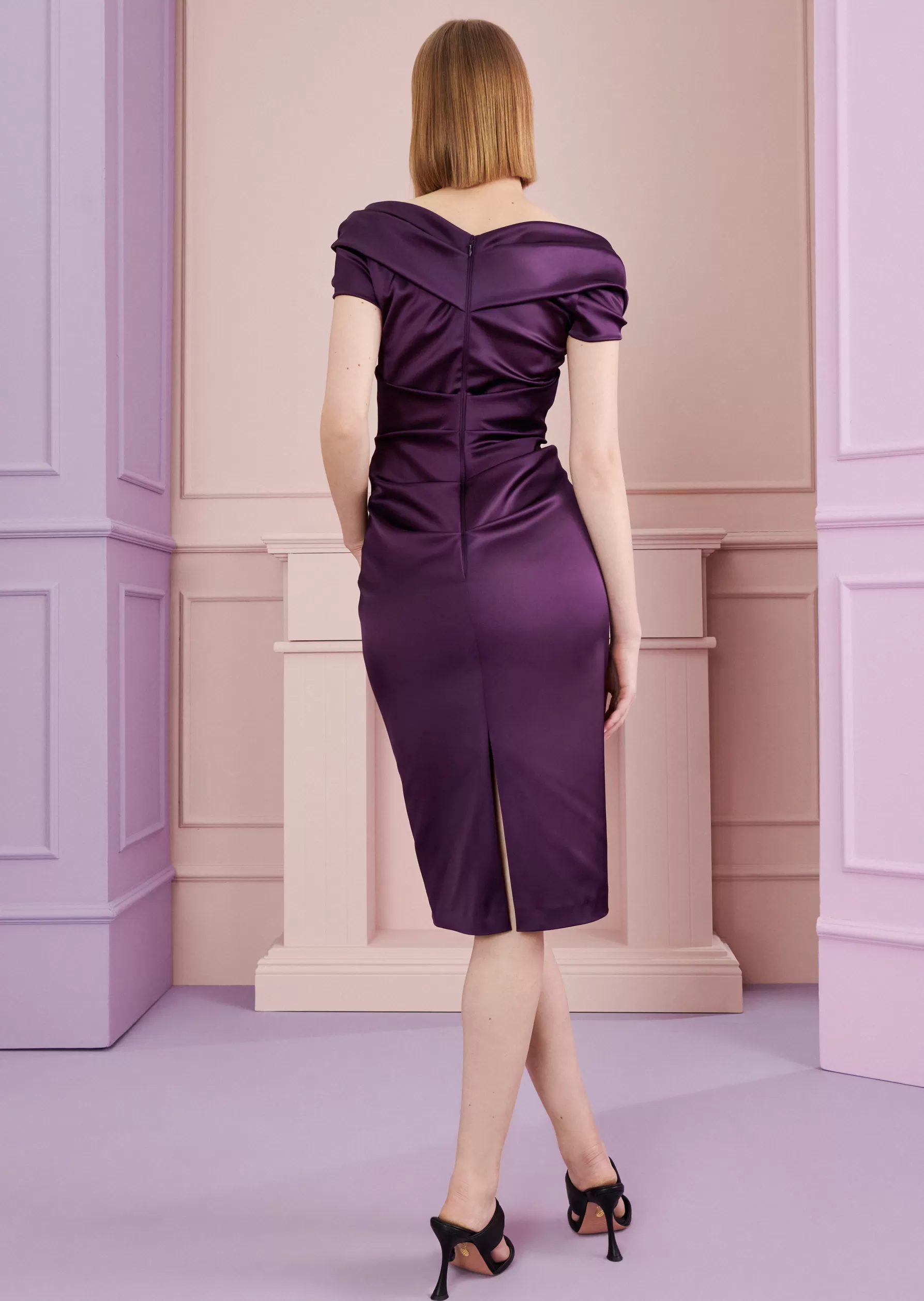 Classics-Talbot Runhof Cocktail Dress Donavan5 Claretpurple