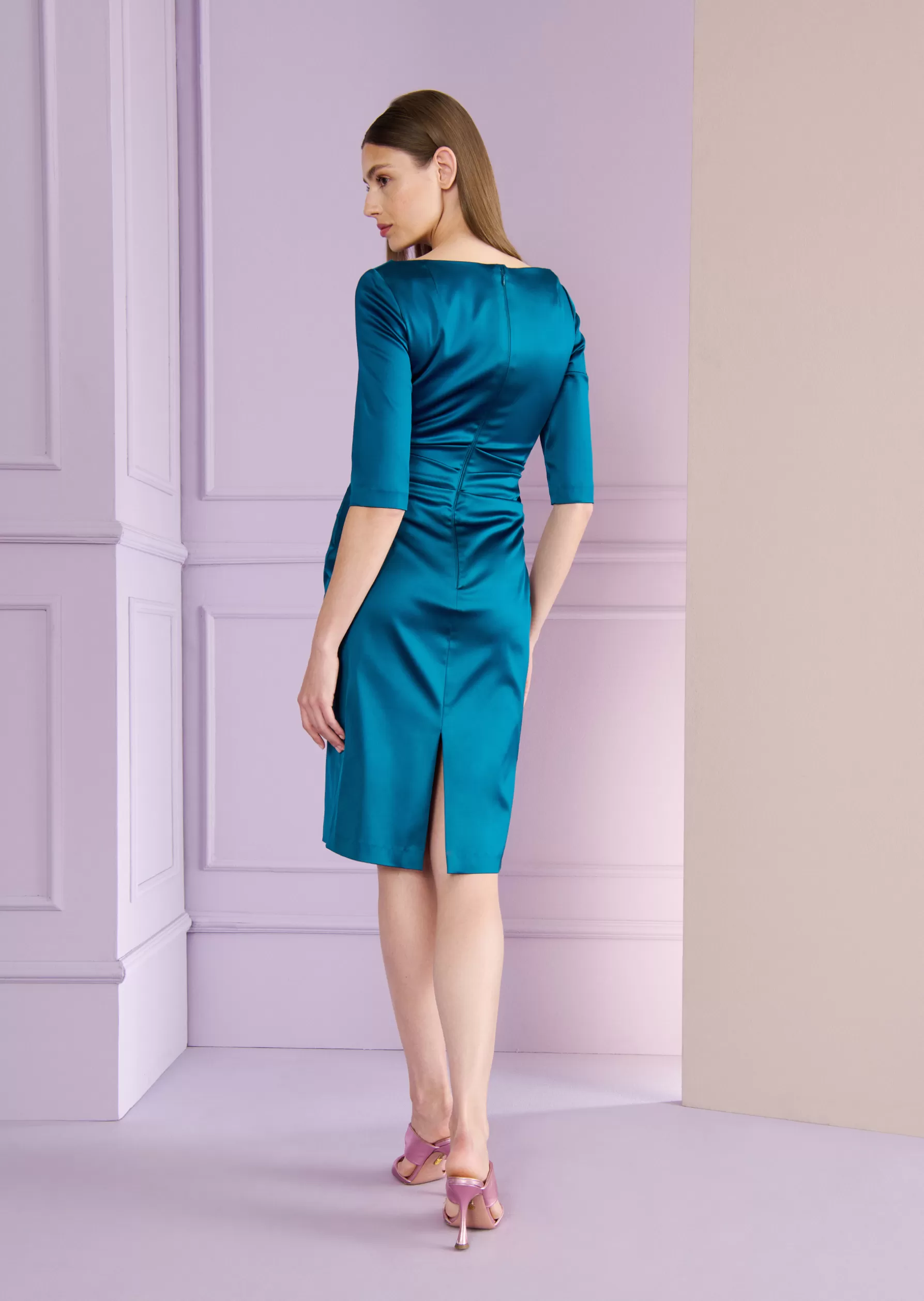 Classics-Talbot Runhof Cocktail Dress Komoe3 Dragonflyblue