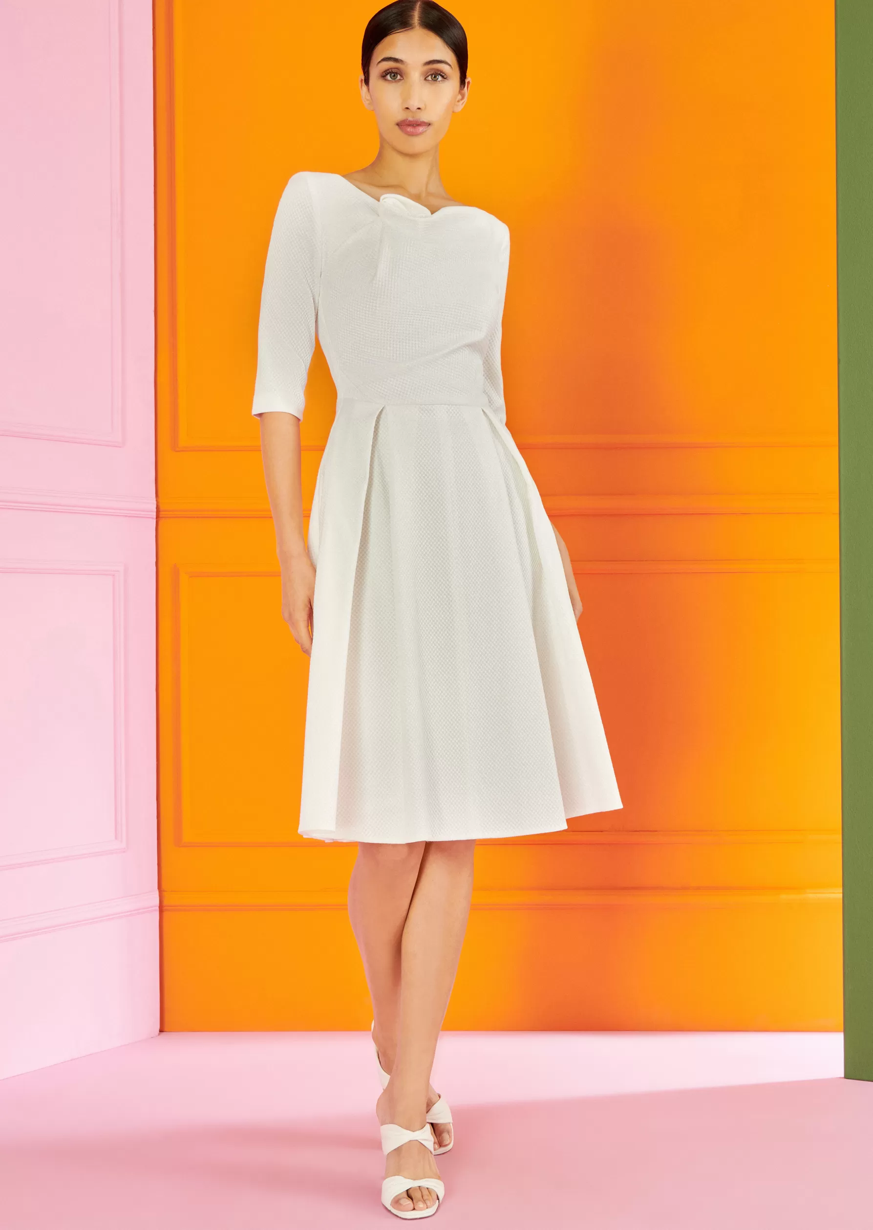 Short Dresses-Talbot Runhof Cocktail Dress Lollygag1 Ivory