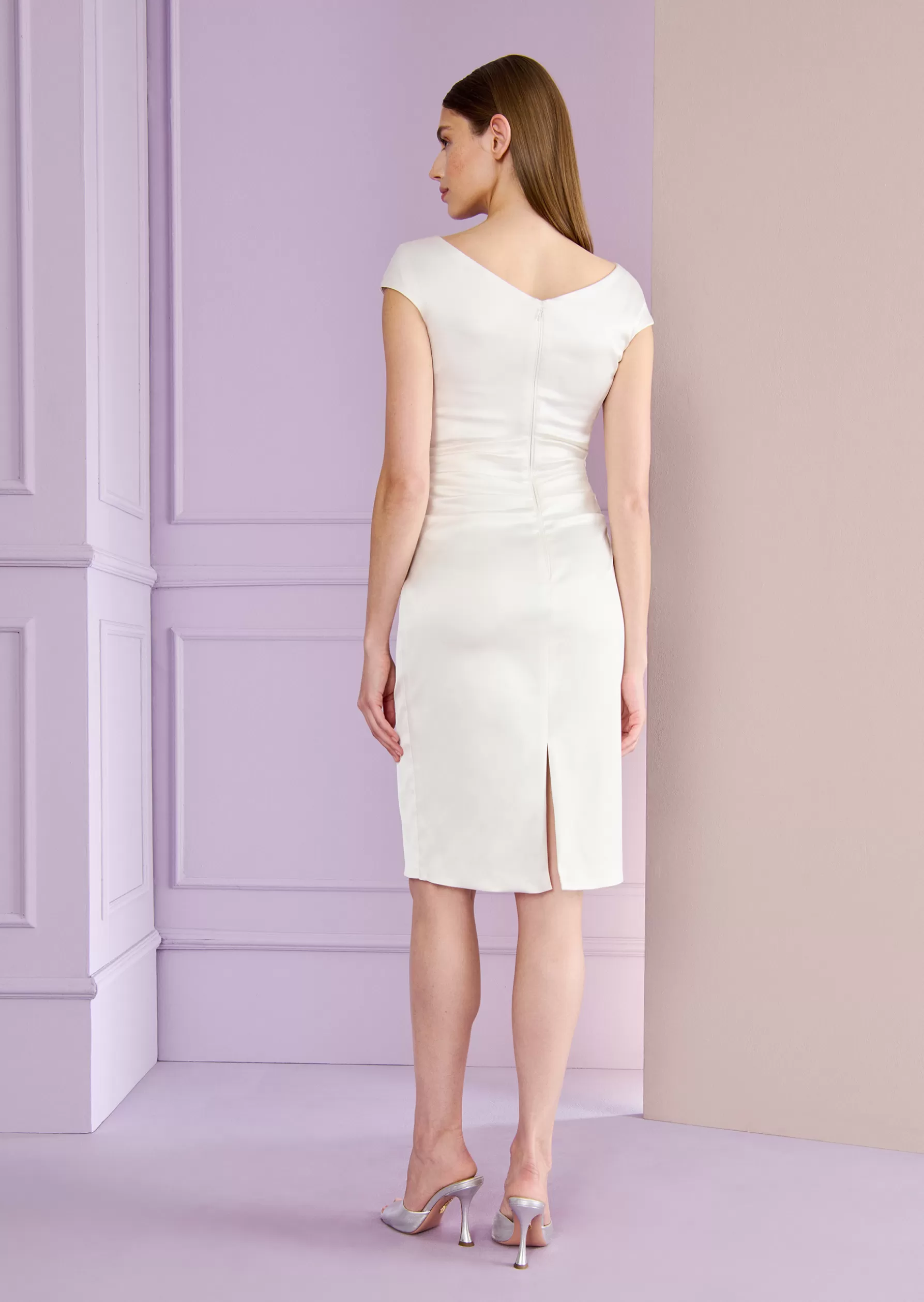 Classics-Talbot Runhof Cocktail Dress Roya3 Ivorywhite