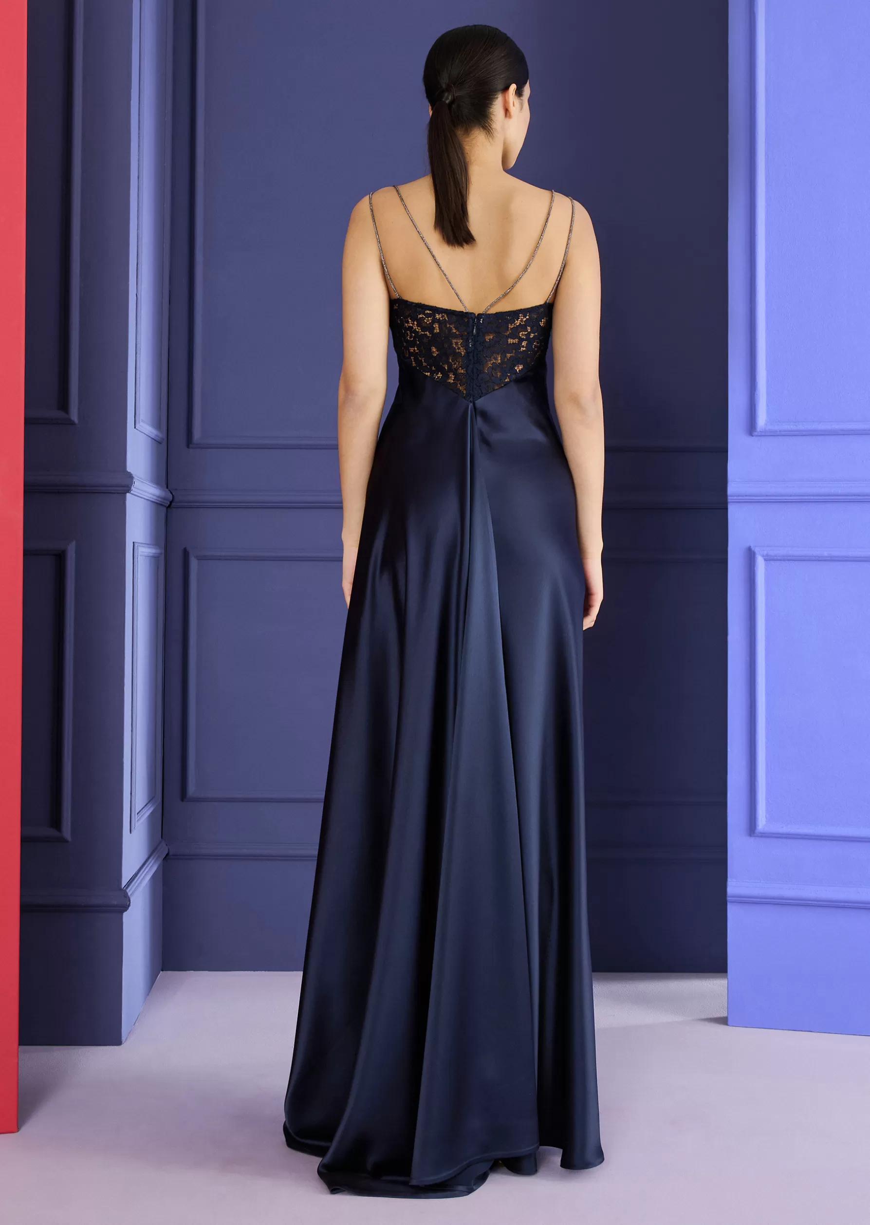 Long Dresses-Talbot Runhof Evening Dress Covell8 Midnightblue