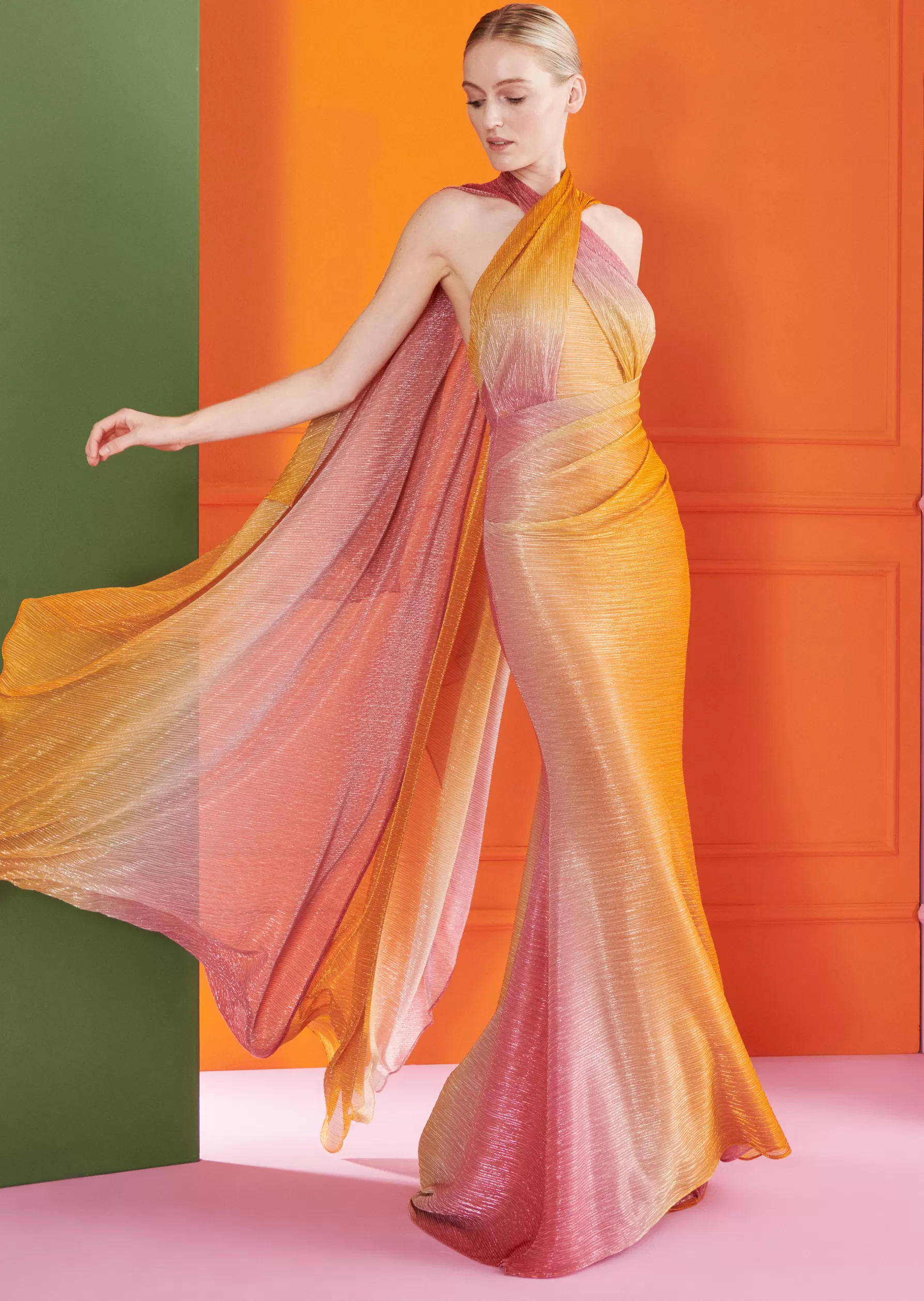 Endless Summer-Talbot Runhof Evening Dress Kordon2 Orange