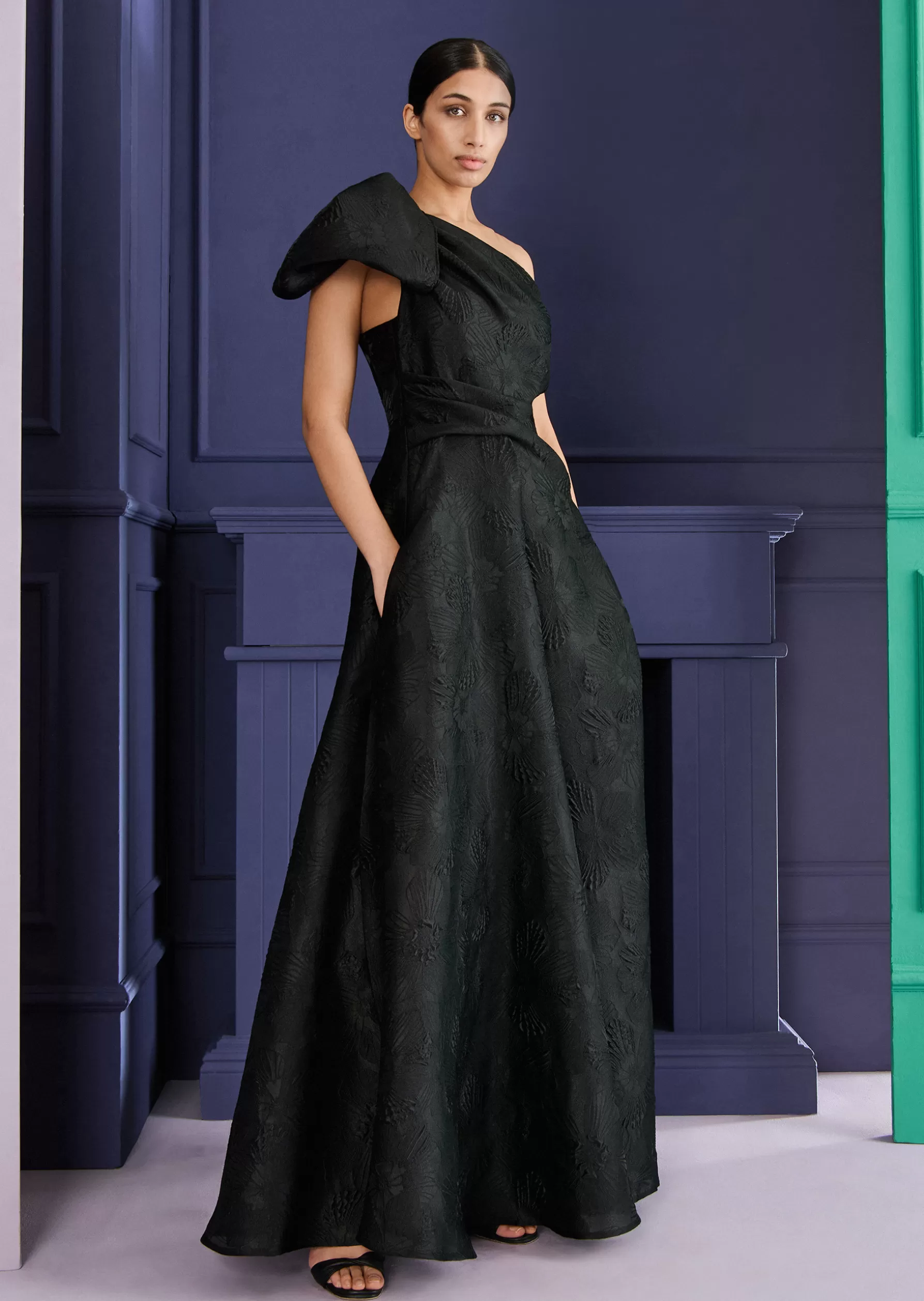 Long Dresses-Talbot Runhof Evening Dress Mossana1 Black