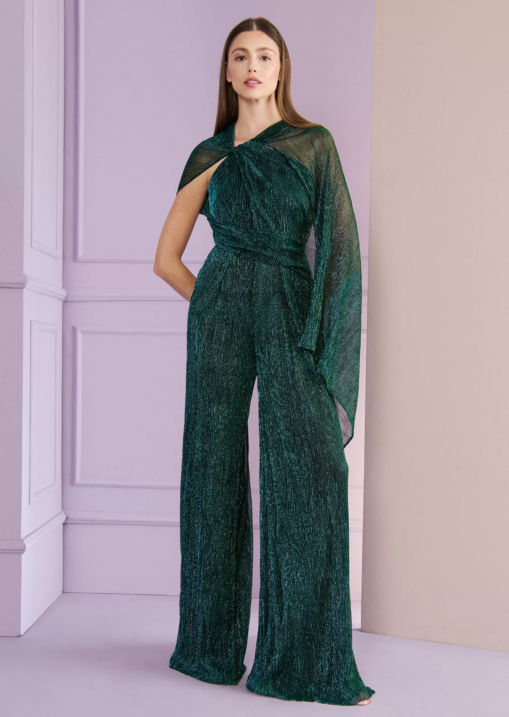 Jumpsuits-Talbot Runhof Jumpsuit Hiromi2 Emeraldgreen