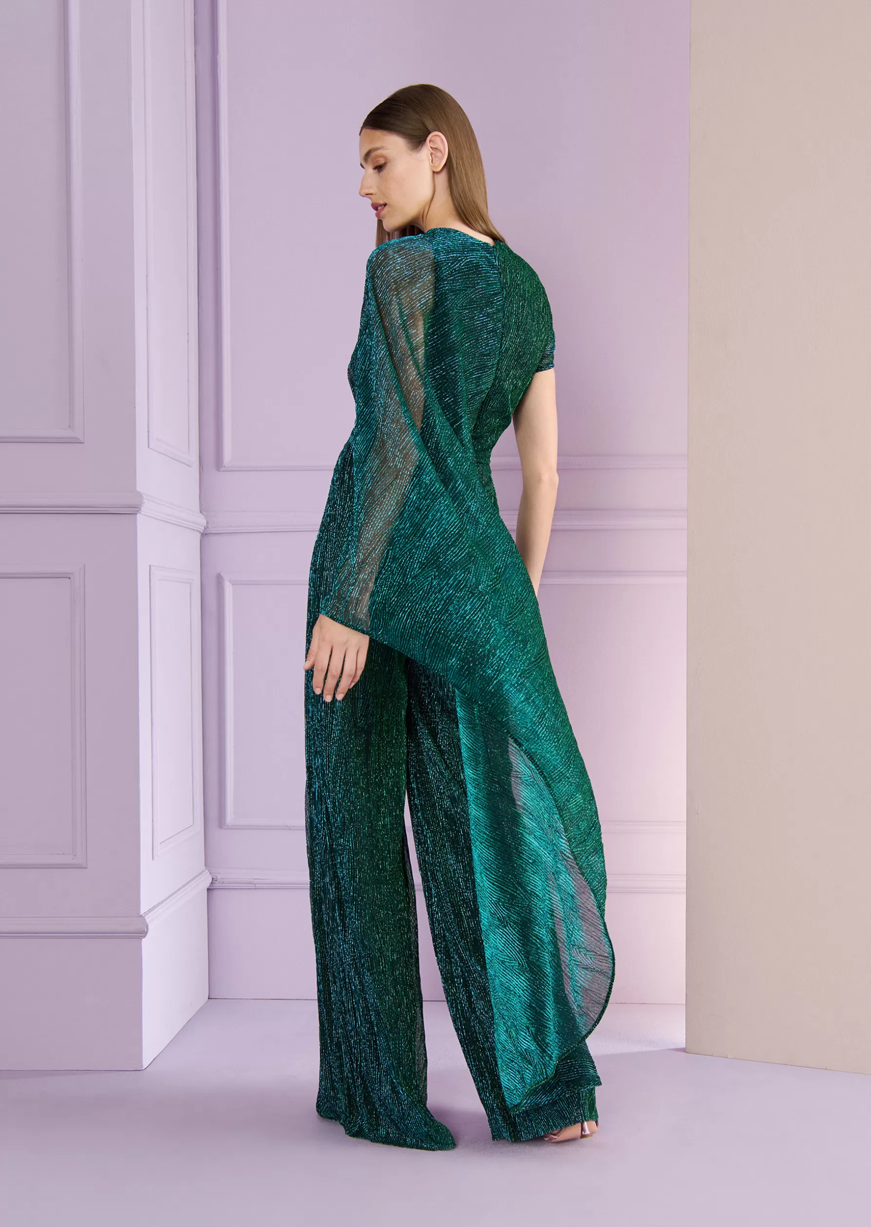 Jumpsuits-Talbot Runhof Jumpsuit Hiromi2 Emeraldgreen