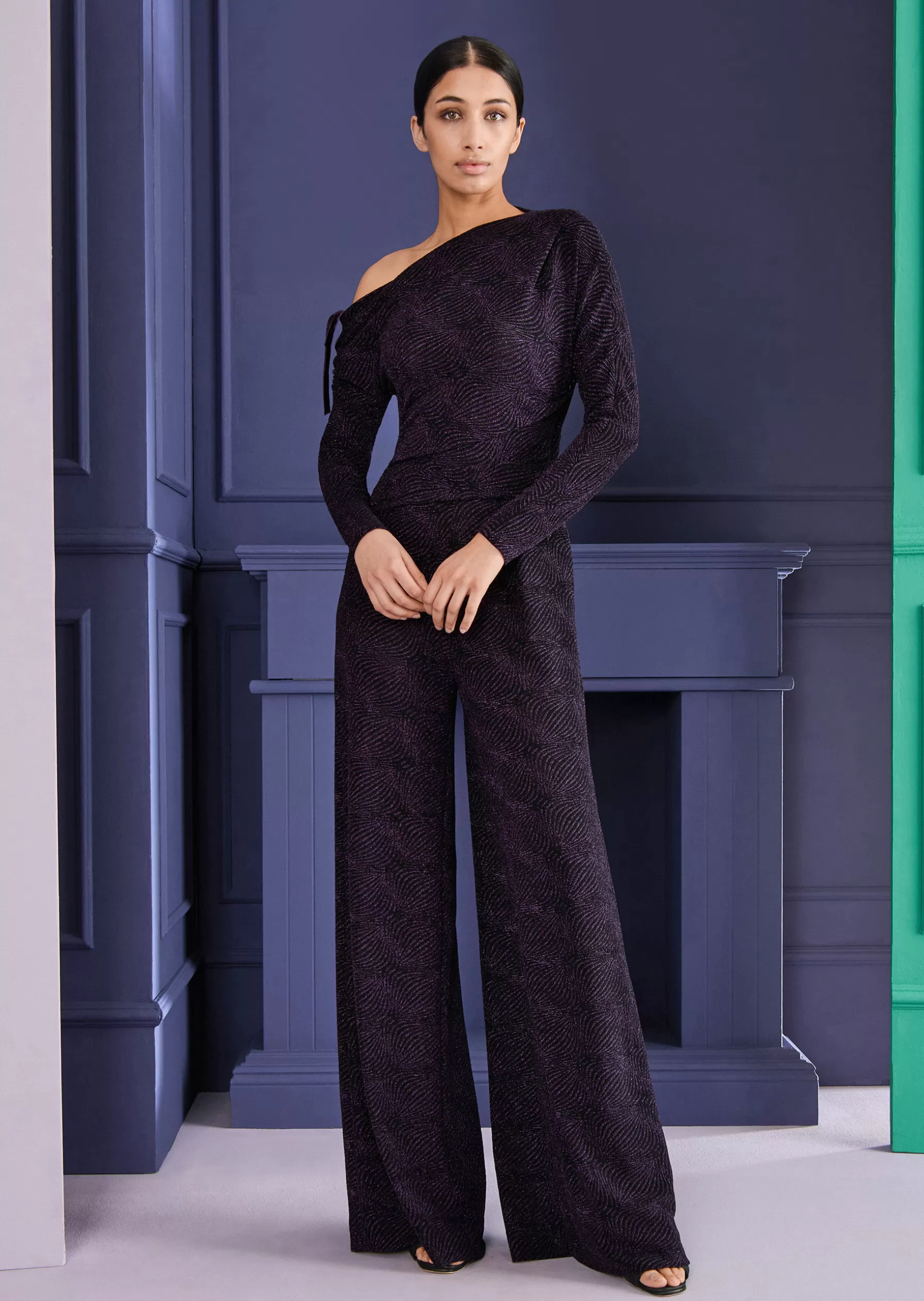 Jumpsuits-Talbot Runhof Jumpsuit Kinga3 Aubergine