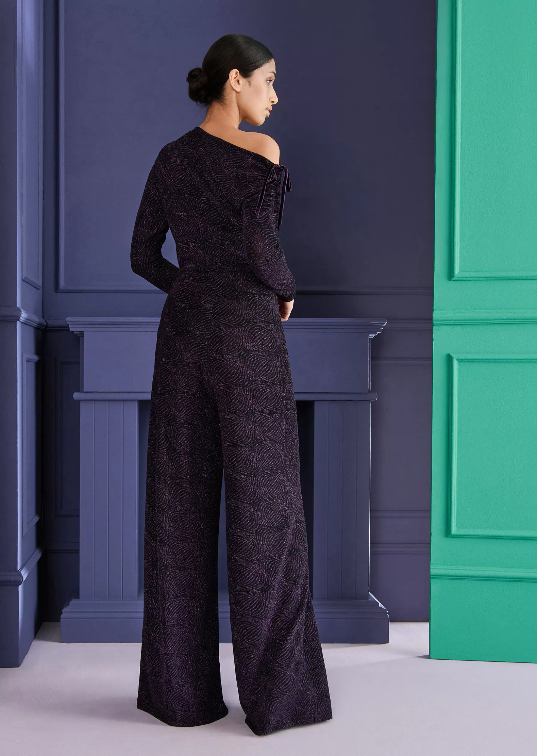 Jumpsuits-Talbot Runhof Jumpsuit Kinga3 Aubergine