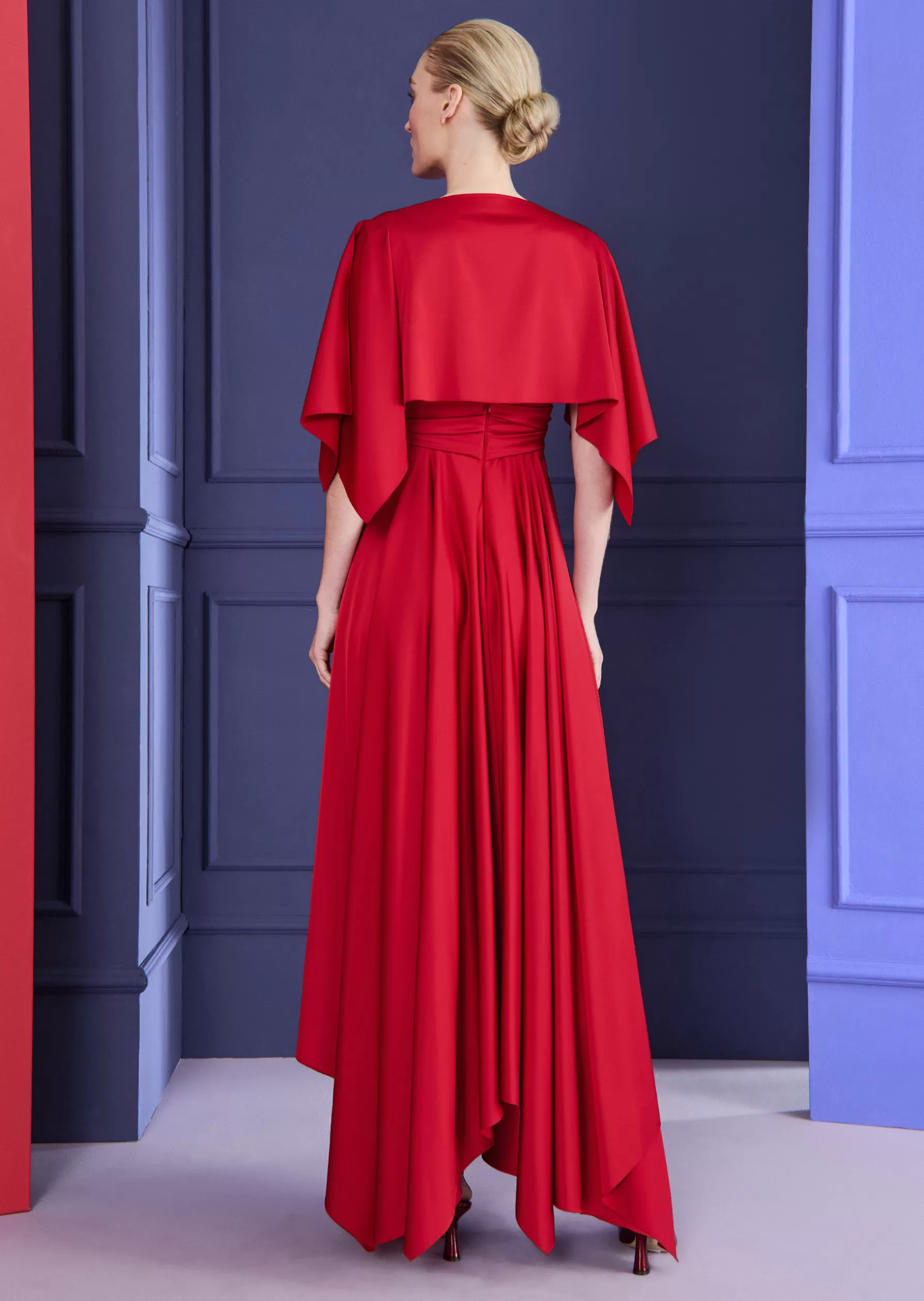 Midi Dresses-Talbot Runhof Midi Dress Coleen5 Scarletred