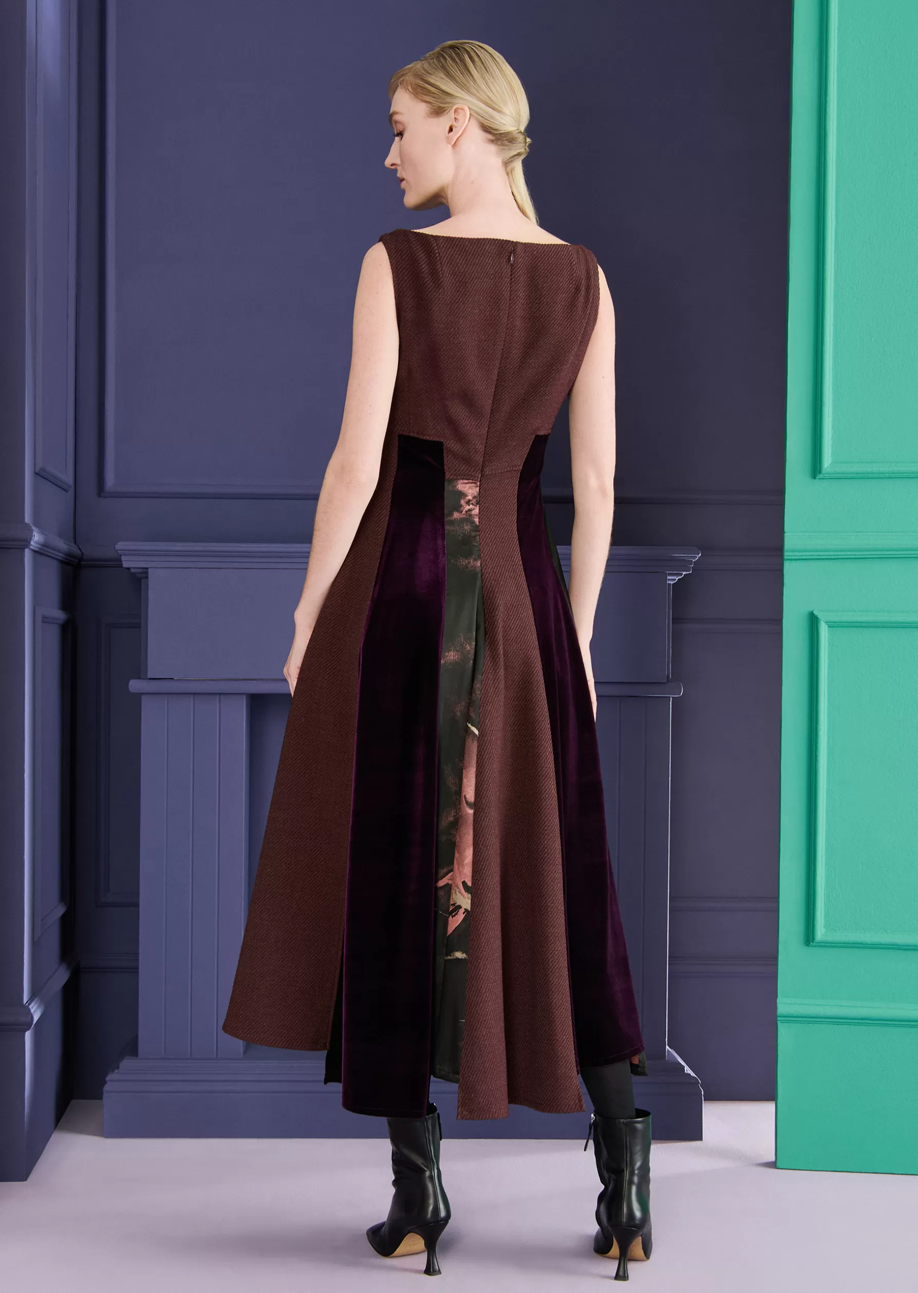 Midi Dresses-Talbot Runhof Midi Dress Foobar7 Black